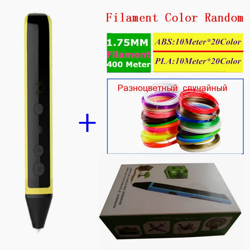 Can Speaking 3D Pen Can Add 20 Color *10Meter 3D Filament(200M PLA+200M ABS)3 D Pen,3D Drawing Pen Printing Pen Kid's Best Gift
Can Speaking 3D Pen Can Add 20 Color *10Meter 3D Filament(200M PLA+200M ABS)3 D Pen,3D Drawing Pen Printing Pen Kid's Best Gift
