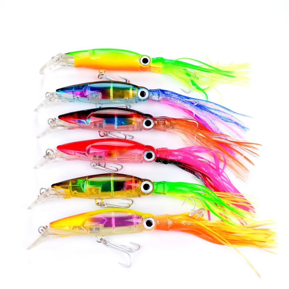isca artificial Squid Trolling baits Trolling Wobbler kits feeder fishing lure set
isca artificial Squid Trolling baits Trolling Wobbler kits feeder fishing lure set
