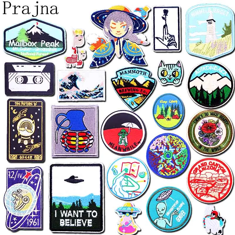 Prajna Fashion Space UFO Patch Wave Painting Patch Stalker Iron On Embroidered Patches For Clothes Applique Badge Washable DIY
Prajna Fashion Space UFO Patch Wave Painting Patch Stalker Iron On Embroidered Patches For Clothes Applique Badge Washable DIY