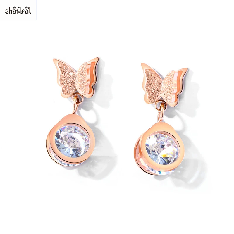 Crystal Butterfly Earrings Stud Titanium Steel Earrings AAA Cubic Zirconia Earrings Luxury for Women Girls Fashion Jewelry 2018
Crystal Butterfly Earrings Stud Titanium Steel Earrings AAA Cubic Zirconia Earrings Luxury for Women Girls Fashion Jewelry 2018