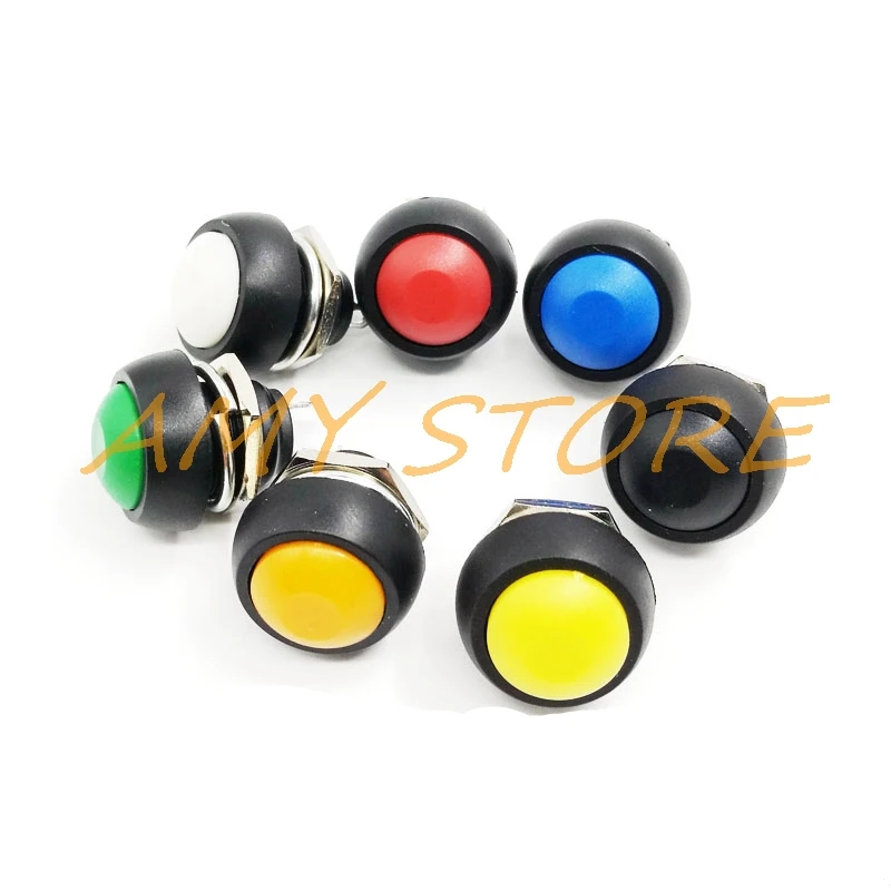 5Pcs PBS-33B SPDT Black Red Green Yellow Blue Orange OFF-(ON) Mount 12mm Waterproof Momentary Push button Switch 3A 125V 1A 250V
5Pcs PBS-33B SPDT Black Red Green Yellow Blue Orange OFF-(ON) Mount 12mm Waterproof Momentary Push button Switch 3A 125V 1A 250V