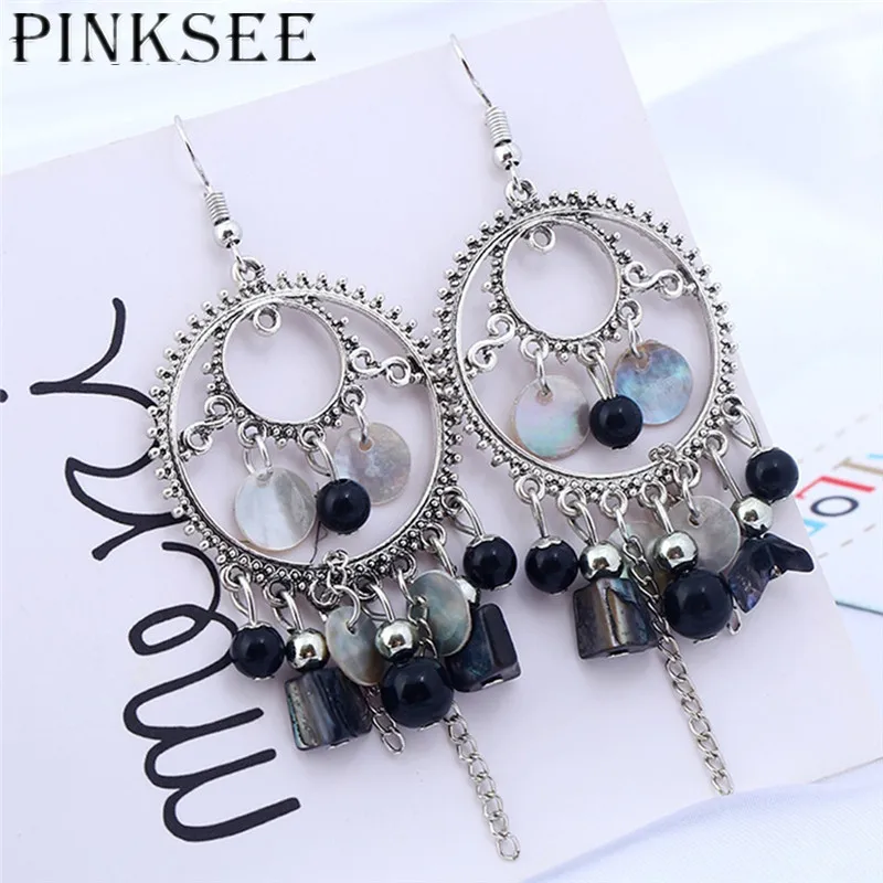 PINKSEE 2018 Ethnic Bohemia Women Dangle Drop Earrings Summer Round Resin Tassel Earrings for Women Pendientes oorbellen
PINKSEE 2018 Ethnic Bohemia Women Dangle Drop Earrings Summer Round Resin Tassel Earrings for Women Pendientes oorbellen