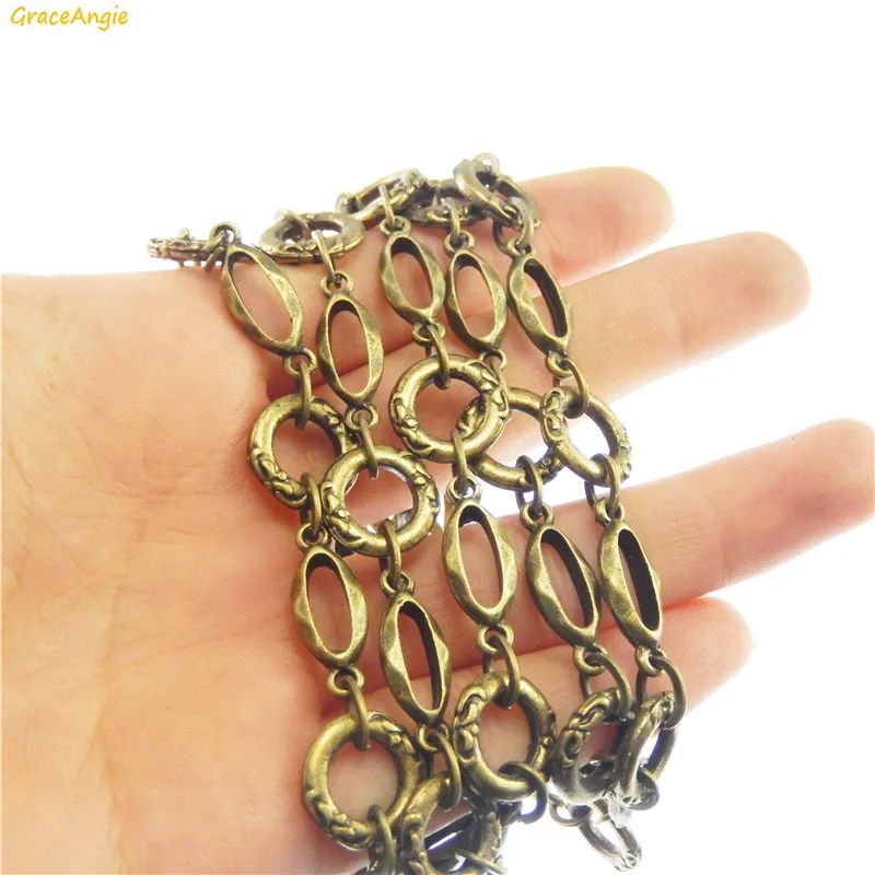 GraceAngie 1Meter Metal Chain Antique Style Bronze Tone Necklace Bracelet Jewelry Finding Accessory Metal Alloy Decorate
GraceAngie 1Meter Metal Chain Antique Style Bronze Tone Necklace Bracelet Jewelry Finding Accessory Metal Alloy Decorate