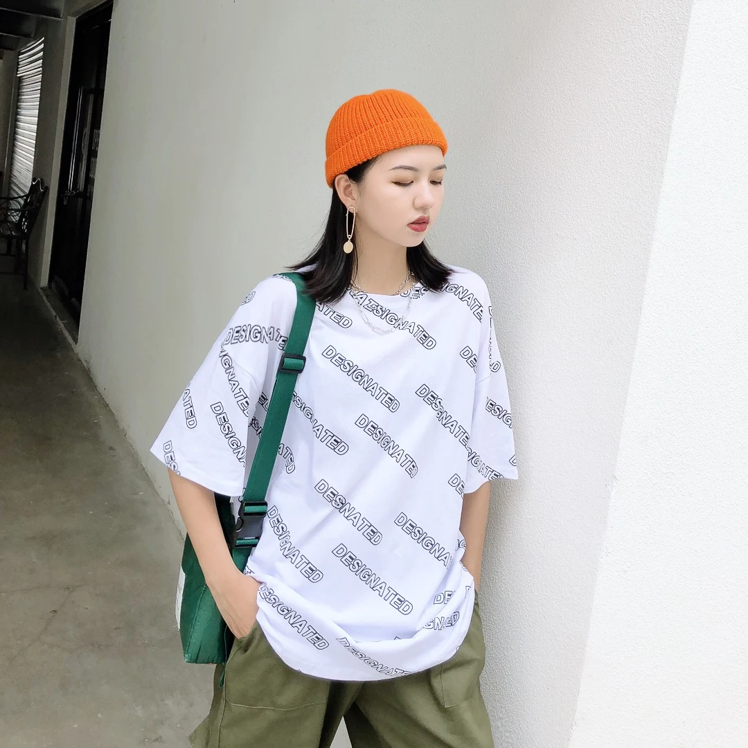 Hip-hop Tide T-shirt with five-minute sleeves for men and women BF full print letters Harajuku Street Loose Summer 2019
Hip-hop Tide T-shirt with five-minute sleeves for men and women BF full print letters Harajuku Street Loose Summer 2019