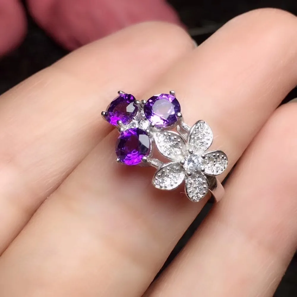 Amethyst ring Free shipping Natural real amethyst 925 sterling silver Fine jewelry
Amethyst ring Free shipping Natural real amethyst 925 sterling silver Fine jewelry