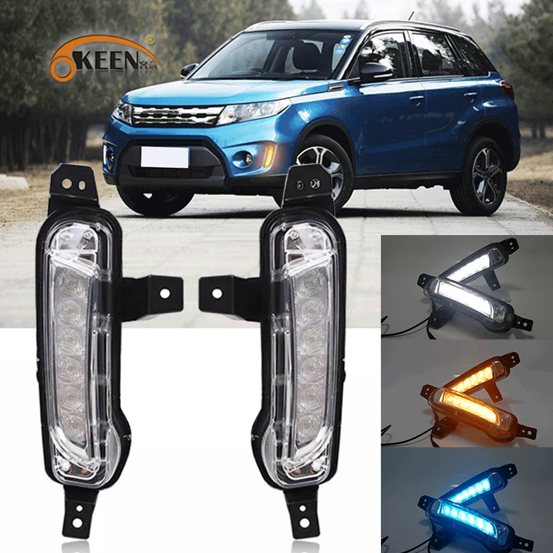 OKEEN 2 шт. Светодиодный дневной ходовой светильник для Suzuki Vitara 2015 2016 2017 2018 Поворотная сигнальная лампа Янтарный Белый DRL синий Ночной светильник 12 В
OKEEN 2 шт. Светодиодный дневной ходовой светильник для Suzuki Vitara 2015 2016 2017 2018 Поворотная сигнальная лампа Янтарный Белый DRL синий Ночной светильник 12 В