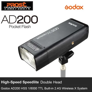 GODOX AD200 TTL 2.4G HSS 1/8000s Pocket Flash Light Double Head 200Ws with 2900mAh Lithium Battery Flashlight Flash
GODOX AD200 TTL 2.4G HSS 1/8000s Pocket Flash Light Double Head 200Ws with 2900mAh Lithium Battery Flashlight Flash