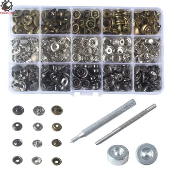 60Sets Metal Snap Fastener Metal Brass Press Studs Sewing Clothes Button Leather Rapid Rivet Button Sewing with Punch Set Tool
60Sets Metal Snap Fastener Metal Brass Press Studs Sewing Clothes Button Leather Rapid Rivet Button Sewing with Punch Set Tool