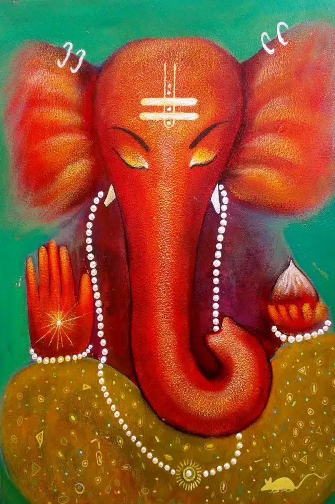 Animal Oil Painting Elephant Home Decorative Canvas Wall Art Ganesha by Sanjay Punekar Painting Handpainted High Quality
Animal Oil Painting Elephant Home Decorative Canvas Wall Art Ganesha by Sanjay Punekar Painting Handpainted High Quality