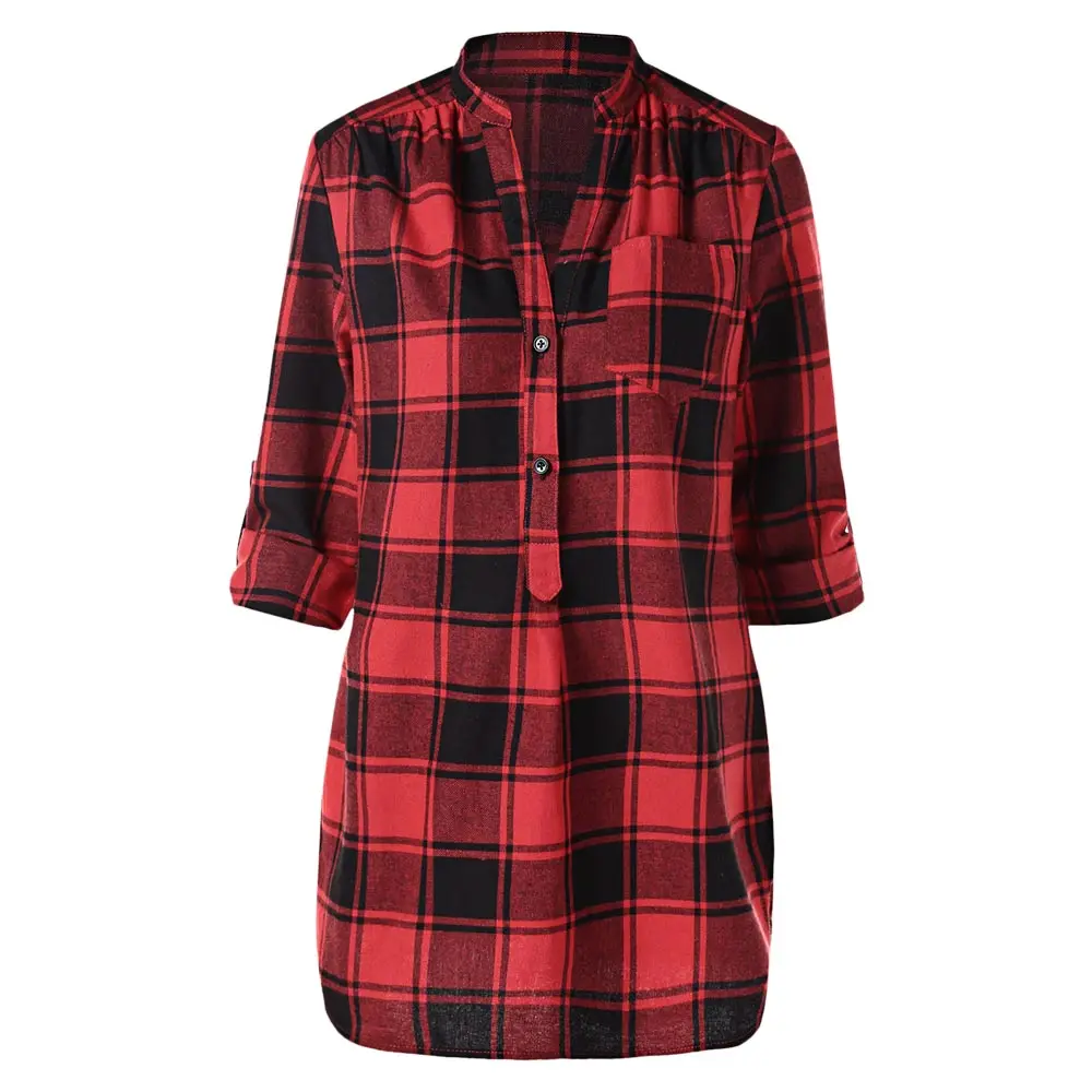 Joineles Fashion Round Neck Half Sleeves Button Women Blouse Left Pockets Casual Feminino Blusas Cotton Blends Shirts Tops New
Joineles Fashion Round Neck Half Sleeves Button Women Blouse Left Pockets Casual Feminino Blusas Cotton Blends Shirts Tops New