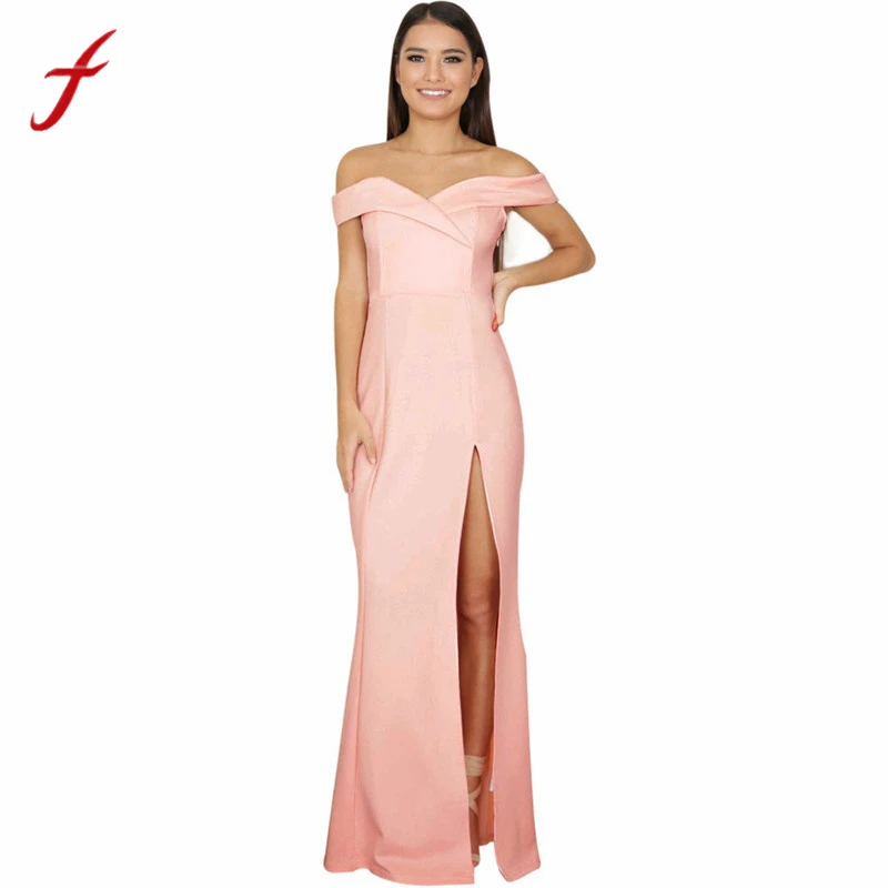 FEITONG Sexy Off Shoulder Mermaid Party Long Dress Women Ladies Short Sleeve Split Long Maxi Elegant Sexy Dresses Pink &52
FEITONG Sexy Off Shoulder Mermaid Party Long Dress Women Ladies Short Sleeve Split Long Maxi Elegant Sexy Dresses Pink &52