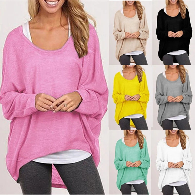 Candy Color Casual T-shirt Women High Quality Batwing Top Loose Big Large Size T Shirt Women Solid Plain Long Sleeve T-shirt
Candy Color Casual T-shirt Women High Quality Batwing Top Loose Big Large Size T Shirt Women Solid Plain Long Sleeve T-shirt