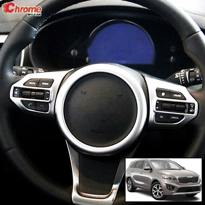 For Kia Sorento UM 2016 2017 2018 Chrome Steering Wheel Inner Cover Trim Molding Frame Car Decoration Badge Bezel Accent Styling
For Kia Sorento UM 2016 2017 2018 Chrome Steering Wheel Inner Cover Trim Molding Frame Car Decoration Badge Bezel Accent Styling