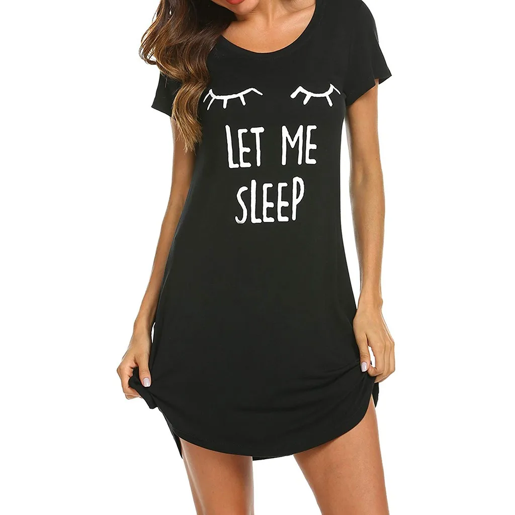 Hot Womens Summer Nightgown Short Sleeve Sleep Dress Casual Cartoon Pattern Printed Comfy Girls Sleepshirt Plus Size Nightdress
Hot Womens Summer Nightgown Short Sleeve Sleep Dress Casual Cartoon Pattern Printed Comfy Girls Sleepshirt Plus Size Nightdress