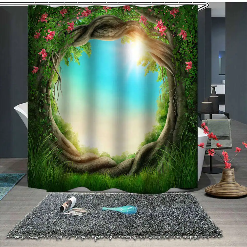 Shower Curtain Nature Forest Pattern douchegordijn Polyester Washable Bath screens Colorful Curtains for Bathroom Shower
Shower Curtain Nature Forest Pattern douchegordijn Polyester Washable Bath screens Colorful Curtains for Bathroom Shower