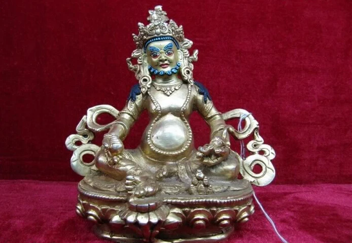150624 S2113 6 Tibet Temple Pure Bronze Gild Gilt Yellow Jambhala God of wealth Buddha Statue
150624 S2113 6 Tibet Temple Pure Bronze Gild Gilt Yellow Jambhala God of wealth Buddha Statue
