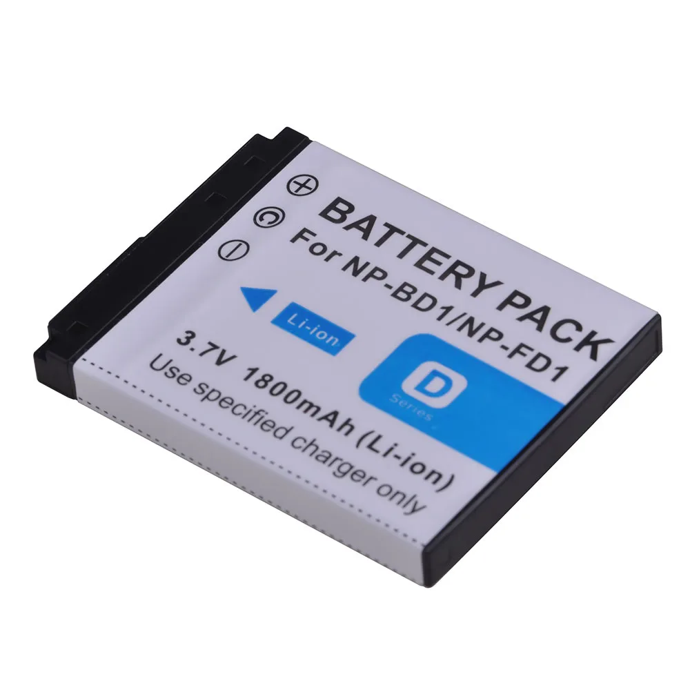 

1Pc 1800mAh NP-FD1 NP-BD1 NP BD1 FD1 Camera Battery for Sony DSC T300 TX1 T900 T700 T500 T200 T77 T900 T90 T70 T2 G3 S930 Z1