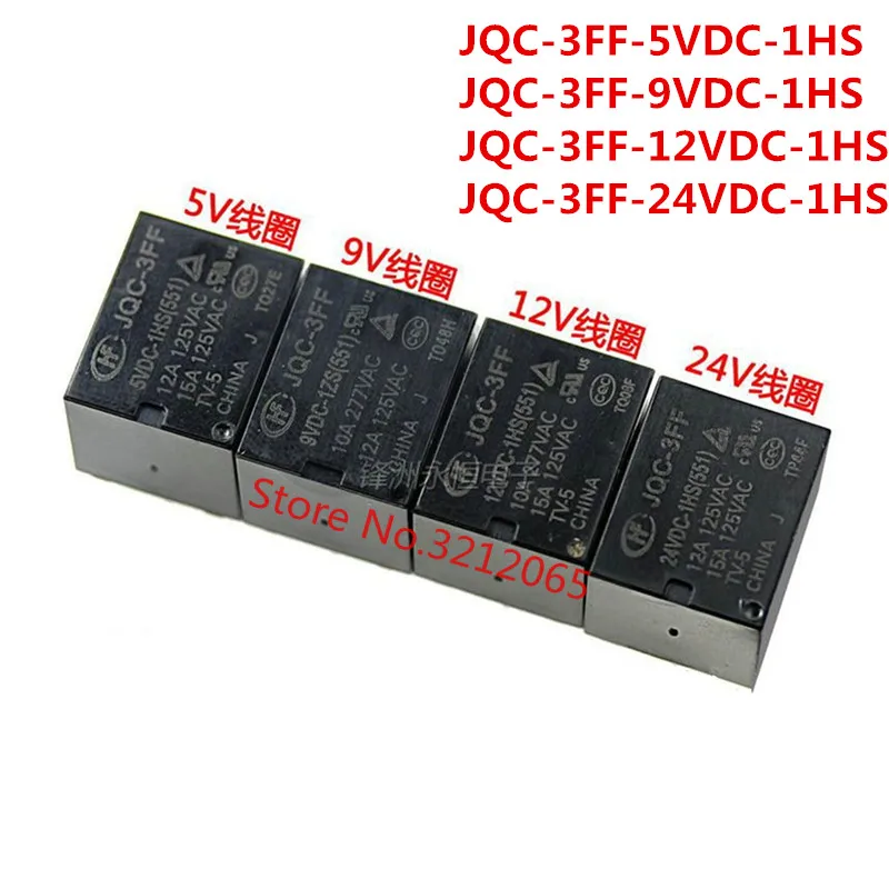 10PCS/lot Power Relay JQC-3FF-5VDC-1HS JQC-3FF-9VDC-1HS JQC-3FF-12VDC-1HS JQC-3FF-24VDC-1HS 15A 4PIN New original
10PCS/lot Power Relay JQC-3FF-5VDC-1HS JQC-3FF-9VDC-1HS JQC-3FF-12VDC-1HS JQC-3FF-24VDC-1HS 15A 4PIN New original