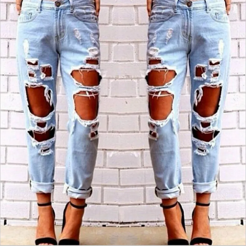 2018 Knee Broken Hole Blue eans Women Streetwear Full Length Skinny Pants Woman Elastic High Waist Plus Size Street Wear Female
2018 Knee Broken Hole Blue eans Women Streetwear Full Length Skinny Pants Woman Elastic High Waist Plus Size Street Wear Female