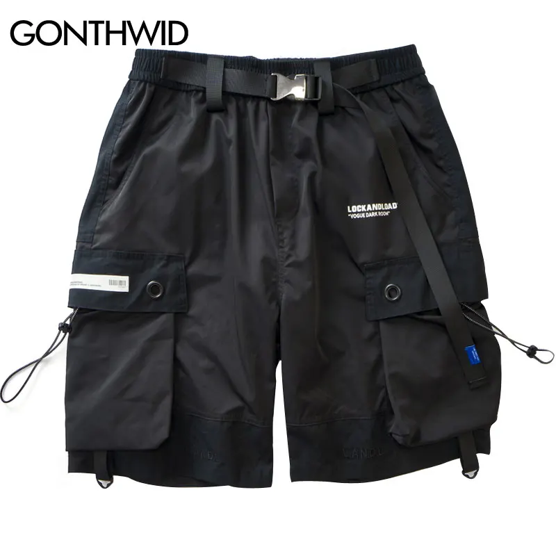 GONTHWID 3M Reflective Multi Pockets Ribbon Cargo Joggers Baggy Shorts with Belt Streetwear Men Hip Hop Fashion Short Pants
GONTHWID 3M Reflective Multi Pockets Ribbon Cargo Joggers Baggy Shorts with Belt Streetwear Men Hip Hop Fashion Short Pants