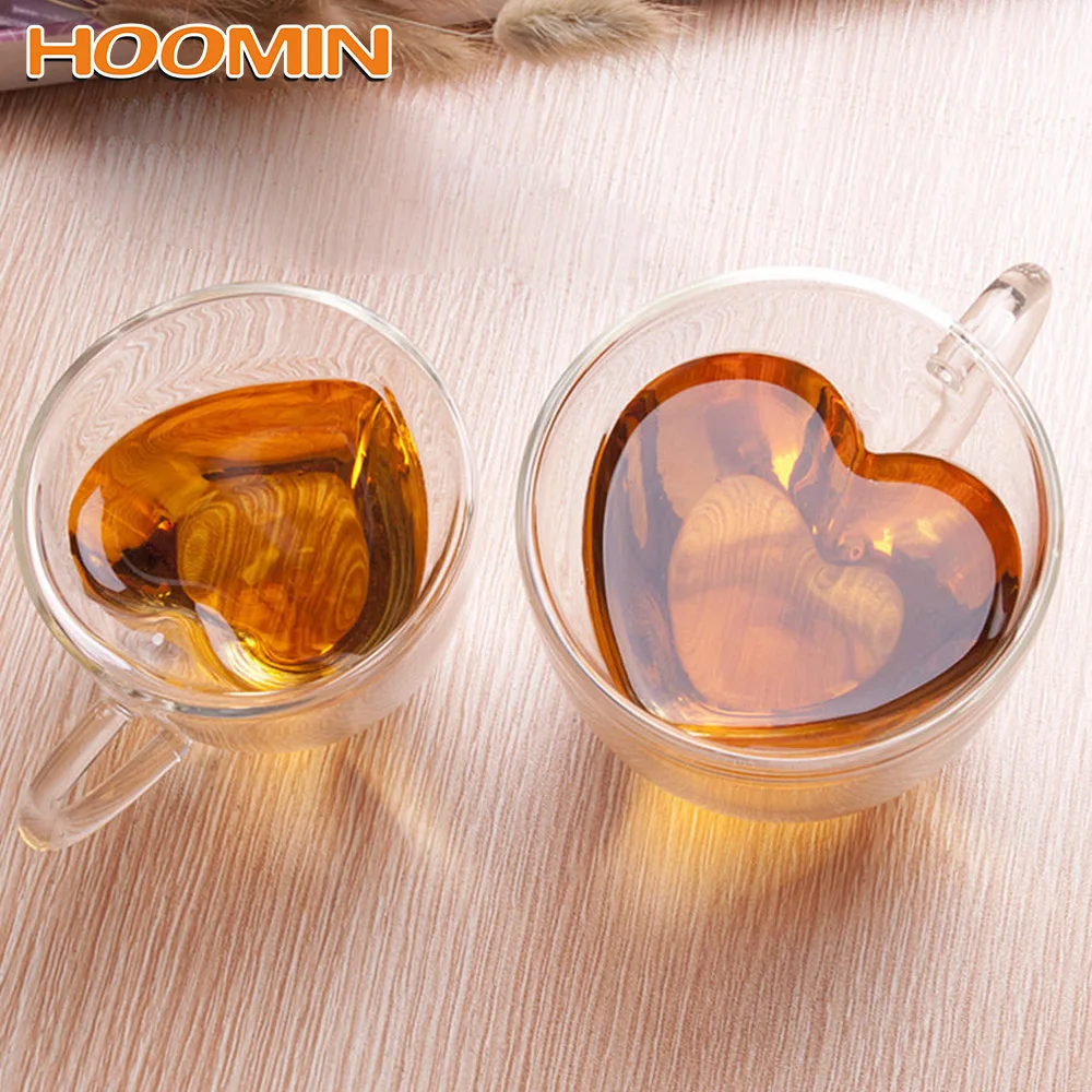 HOOMIN 180ml/240ml Double Wall Glass Mug Heart Love Shaped Tea Beer Mug Juice Cup Coffee Cups Mug Gift Heat-Resisting Drinkware
HOOMIN 180ml/240ml Double Wall Glass Mug Heart Love Shaped Tea Beer Mug Juice Cup Coffee Cups Mug Gift Heat-Resisting Drinkware
