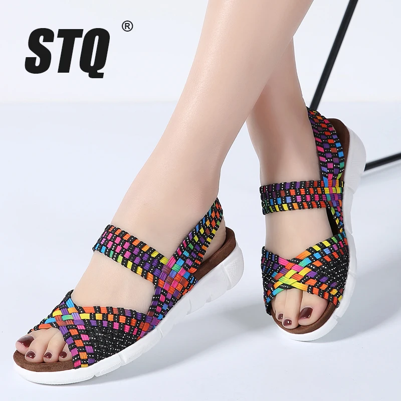 STQ 2019 women flat sandals shoes women woven wedge sandals ladies beach summer slingback sandals flipflops jelly shoes 803
STQ 2019 women flat sandals shoes women woven wedge sandals ladies beach summer slingback sandals flipflops jelly shoes 803