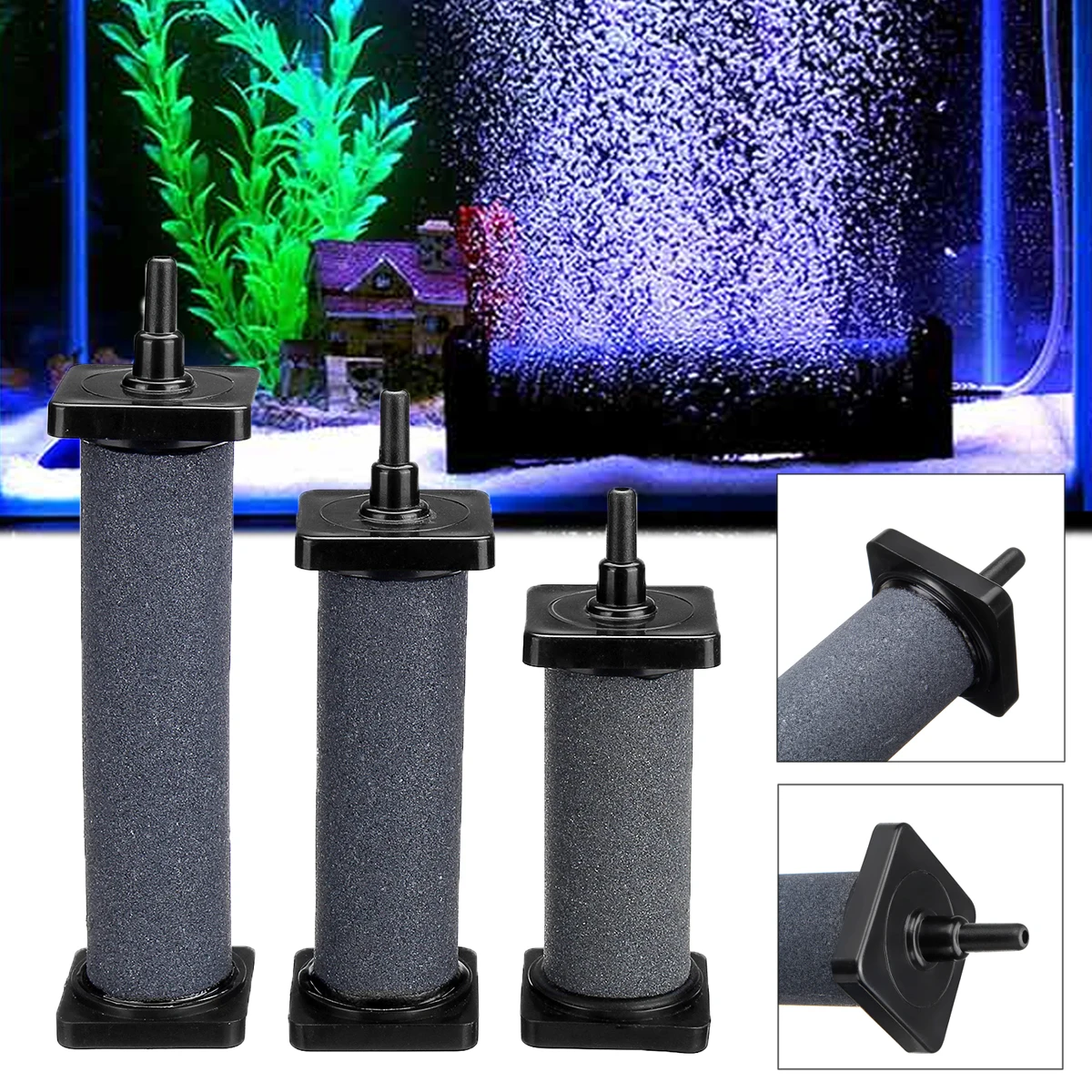 3 Sizes Air Stone Fish Tank Pond Aquarium Oxygen Pump Fish Tank Accessories Aeration Aerator 80 / 105 / 130mm
3 Sizes Air Stone Fish Tank Pond Aquarium Oxygen Pump Fish Tank Accessories Aeration Aerator 80 / 105 / 130mm
