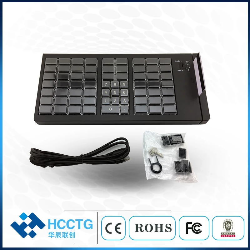 

Free SDK 66 Keys Wired USB Programmable POS Keyboard With Magnetic Card Reader/writer KB66M