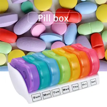 7PCS Daily Pill Organizer Plastic Box Colorful Portable Mini 7-day Travel Pills Small Dispenser Storage Box
7PCS Daily Pill Organizer Plastic Box Colorful Portable Mini 7-day Travel Pills Small Dispenser Storage Box