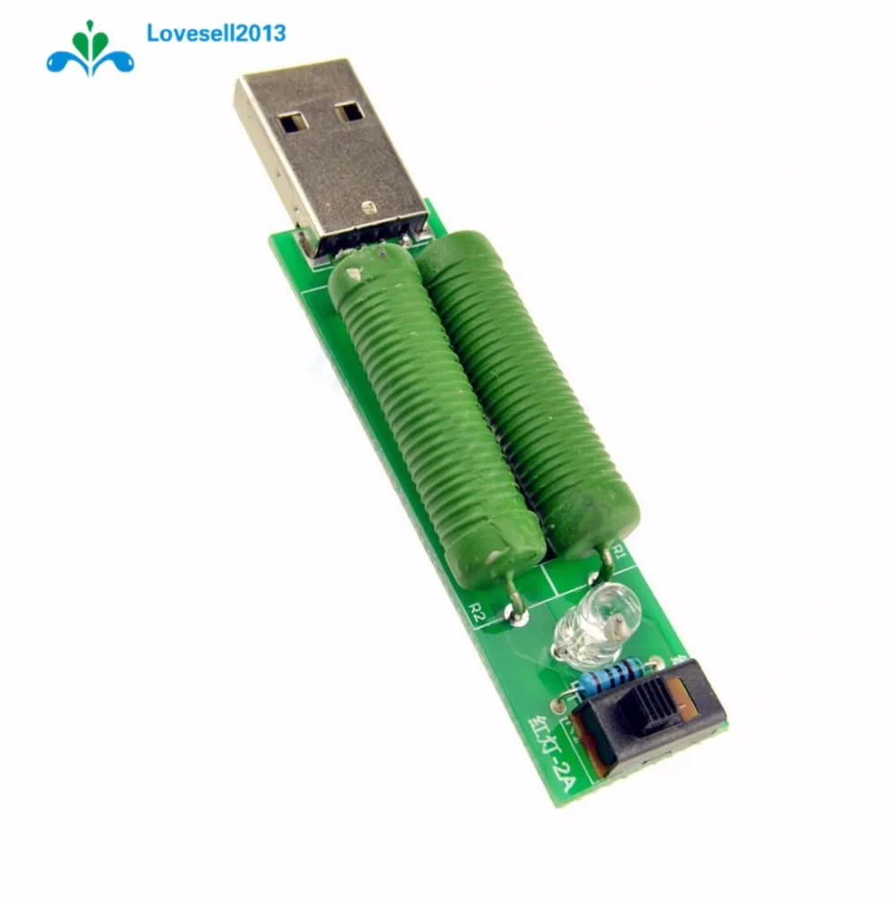 

USB Discharge Load Resistance Power Resistors Mobile Power 2A/1A Testing Aging Resistor Module 2A Red 1A Green Led