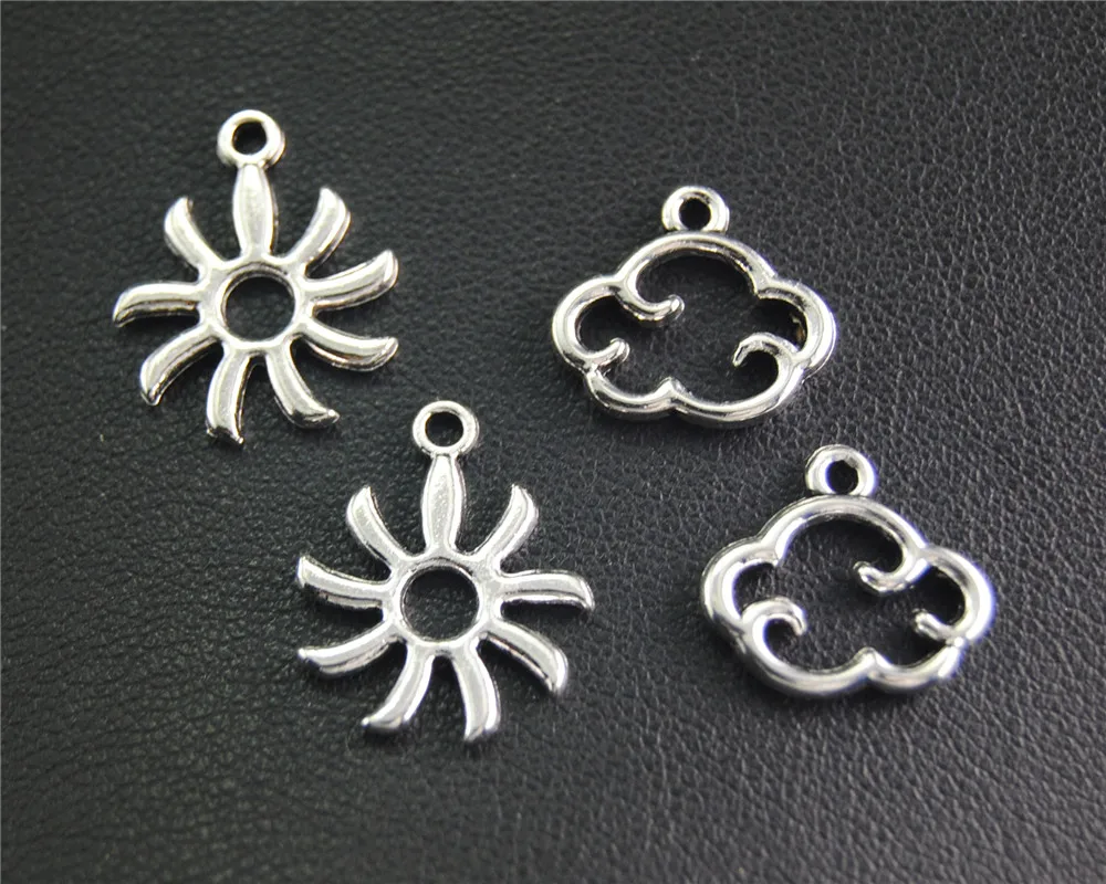 10pcs Antique Sliver Sun And Cloud Charm Handmade Pendants Jewelry Findings A2050/A2051
10pcs Antique Sliver Sun And Cloud Charm Handmade Pendants Jewelry Findings A2050/A2051