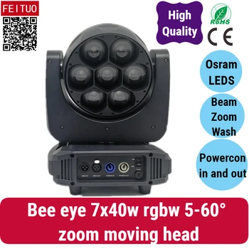6/lot LED Zoom Moving Head 7x40w bee eye rgbw 4 in 1 Auto-run Voice-activated Master-slave for DJ Disco Club Wedding Party Dance
6/lot LED Zoom Moving Head 7x40w bee eye rgbw 4 in 1 Auto-run Voice-activated Master-slave for DJ Disco Club Wedding Party Dance