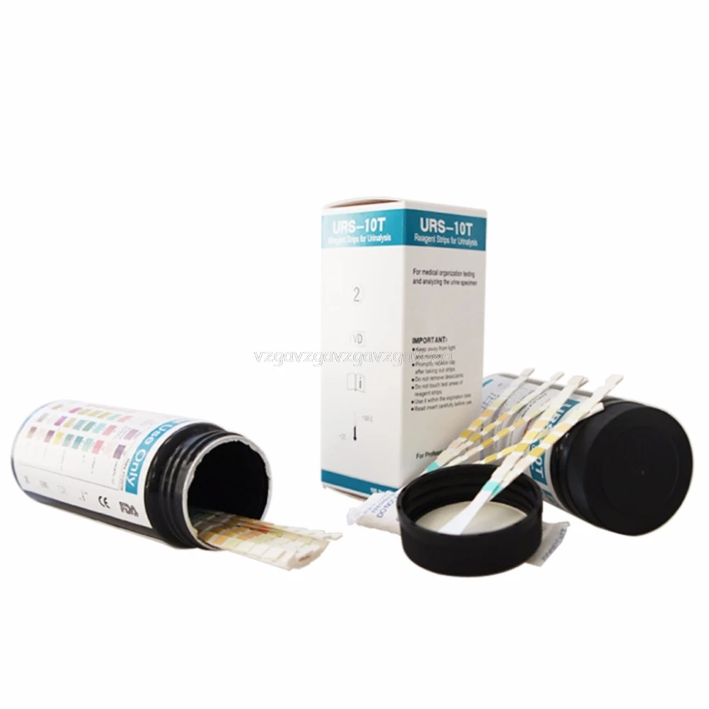 100 Strips URS-10T Urinalysis Reagent Strips 10 Parameters Urine Test Strip Leukocytes/Nitrite/Bilirubin/Protein/pH/Blood etc
100 Strips URS-10T Urinalysis Reagent Strips 10 Parameters Urine Test Strip Leukocytes/Nitrite/Bilirubin/Protein/pH/Blood etc