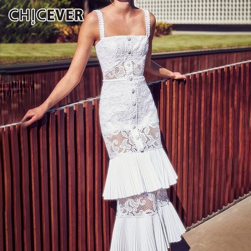 CHICEVER Elegant Embroidery Dress For Women Strapless Sleeveless High Waist Diamond Slim Ankle Length Dresses Female Summer 2019
CHICEVER Elegant Embroidery Dress For Women Strapless Sleeveless High Waist Diamond Slim Ankle Length Dresses Female Summer 2019