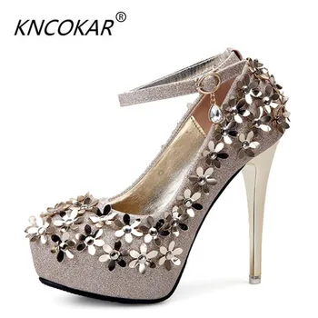 KNCOKAR 2018 new pair of wedding shoes gold and waterproof platform bride shoes and silver crystal wedding shoes bridesmaid
KNCOKAR 2018 new pair of wedding shoes gold and waterproof platform bride shoes and silver crystal wedding shoes bridesmaid