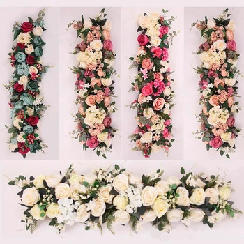 100cm Wedding Arch Flower Row Table Centerpiece Artificial Silk Rose Flower Wall with Foam Frame DIY Wedding Backdrop Decoration
100cm Wedding Arch Flower Row Table Centerpiece Artificial Silk Rose Flower Wall with Foam Frame DIY Wedding Backdrop Decoration