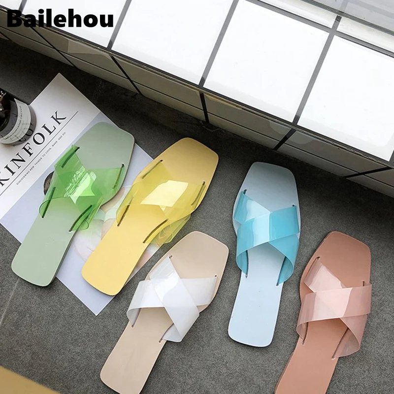 Bailehou Women Slipper 2019 Summer New Fashion Candy Color Beach Slides Open Toe Flat Leisure Slip On Flip Flop Womens Sandal 
Bailehou Women Slipper 2019 Summer New Fashion Candy Color Beach Slides Open Toe Flat Leisure Slip On Flip Flop Womens Sandal