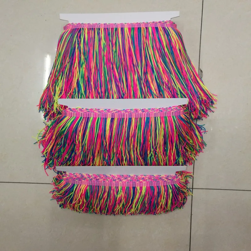 10Yard 9-15-20CM Long Nylon Five Colorful Tassel Fringe Trimming African Lace Sewing Latin Dress Trim Accessories Diy
10Yard 9-15-20CM Long Nylon Five Colorful Tassel Fringe Trimming African Lace Sewing Latin Dress Trim Accessories Diy