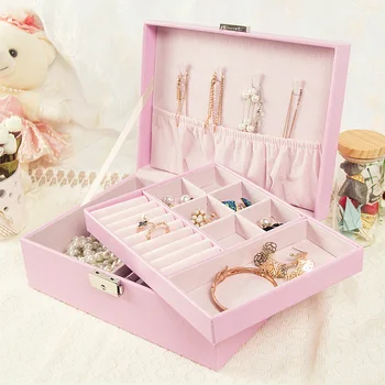 White Blue Big PU Jewelry Box For Women Double Layers Make-up Bangle Earrings Organizer Box Multi-function Jewel Case Girls Gift
White Blue Big PU Jewelry Box For Women Double Layers Make-up Bangle Earrings Organizer Box Multi-function Jewel Case Girls Gift