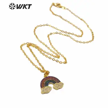 WT-MN949 Fashion Necklace Rainbow Clouds Pendant Necklace 18inch Link Chain CZ Pave Pendant Necklace Three Colors Are Available
WT-MN949 Fashion Necklace Rainbow Clouds Pendant Necklace 18inch Link Chain CZ Pave Pendant Necklace Three Colors Are Available