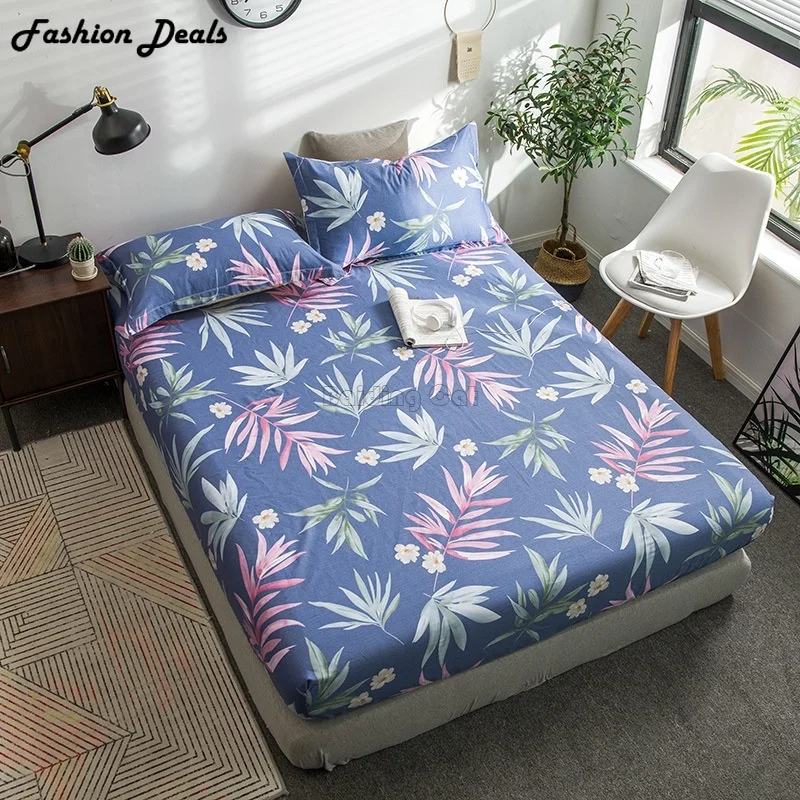 Home Textile Purple Leaves Flowers Fitted Sheet 100% Cotton Bed Sheet with Elastic Bed Linen Mattress Cover Twin Full Queen Size 
Home Textile Purple Leaves Flowers Fitted Sheet 100% Cotton Bed Sheet with Elastic Bed Linen Mattress Cover Twin Full Queen Size