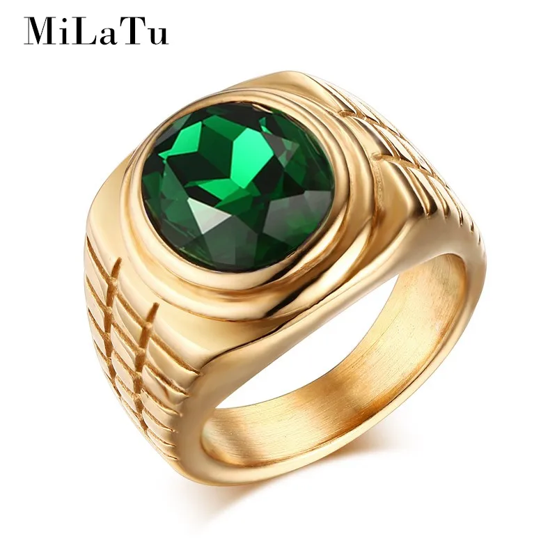 Men Engagement Ring Gold-color Stainless Steel Men Blue/Black/Green/Red Stone Wedding Rings R257G
Men Engagement Ring Gold-color Stainless Steel Men Blue/Black/Green/Red Stone Wedding Rings R257G