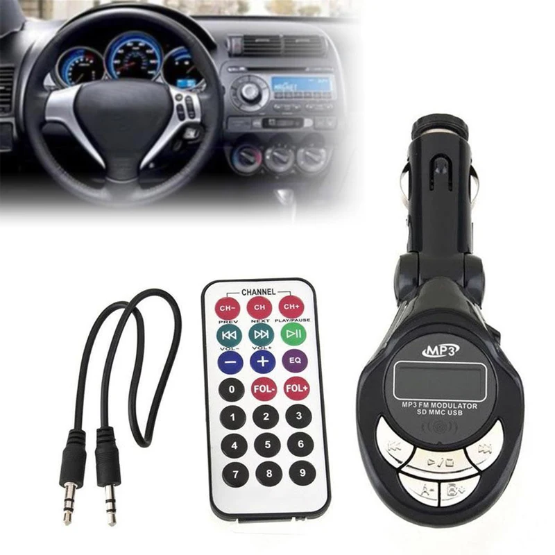 Modulator FM USB SD Card Cigarette Lighter Auto Accessories with Remote Control 2018 Auto Car MP3 Stereo Wireless FM Transmitter
Modulator FM USB SD Card Cigarette Lighter Auto Accessories with Remote Control 2018 Auto Car MP3 Stereo Wireless FM Transmitter