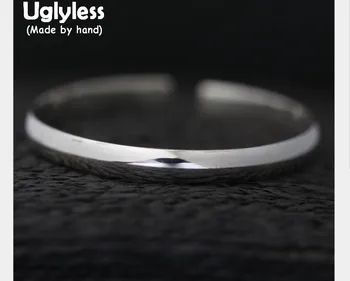 Uglyless Real S 990 Fine Silver Glossy Plain Bangles for Women Adjustable Simple Fashion Opening Bangle Handmade Korean Jewelry 
Uglyless Real S 990 Fine Silver Glossy Plain Bangles for Women Adjustable Simple Fashion Opening Bangle Handmade Korean Jewelry