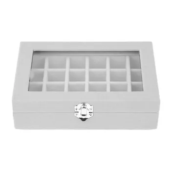 24 Slots Velvet Desk Jewelry Holder Storage Box Packaging Portable Ring Necklace Chain Case Rings Container Women Valentine Gift
24 Slots Velvet Desk Jewelry Holder Storage Box Packaging Portable Ring Necklace Chain Case Rings Container Women Valentine Gift