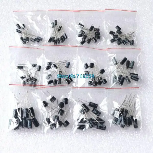 !! 120pcs 12 value 1uF-470uF Electrolytic Capacitor Kit1UF 2.2UF 3.3UF 4.7UF 10UF 22UF 33UF 47UF 100UF 220UF
!! 120pcs 12 value 1uF-470uF Electrolytic Capacitor Kit1UF 2.2UF 3.3UF 4.7UF 10UF 22UF 33UF 47UF 100UF 220UF