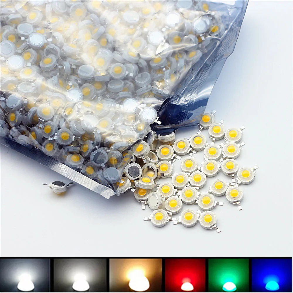 100pcs/lot LED Diodes Light Chip Ball 1W / 3W Cool Warm White Red Blue Green Yellow Pink RGB UV Full Spectrum LED Light Beads
100pcs/lot LED Diodes Light Chip Ball 1W / 3W Cool Warm White Red Blue Green Yellow Pink RGB UV Full Spectrum LED Light Beads