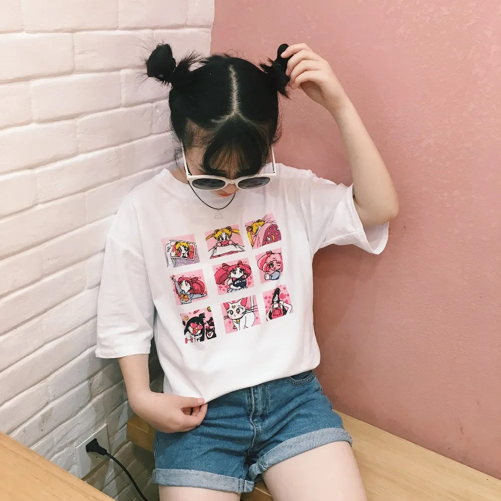 Женская свободная Мягкая футболка в Корейском стиле Harajuku Ulzzang с принтом героев мультфильмов для девушек 2020
Женская свободная Мягкая футболка в Корейском стиле Harajuku Ulzzang с принтом героев мультфильмов для девушек 2020
