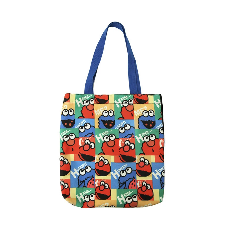 Harajuku Female Sesame Street Print Canvas Bag Large-capacity Shopping Bag Shoulder Bag Fashion Luxury Handbags Bolsa Feminina 
Harajuku Female Sesame Street Print Canvas Bag Large-capacity Shopping Bag Shoulder Bag Fashion Luxury Handbags Bolsa Feminina