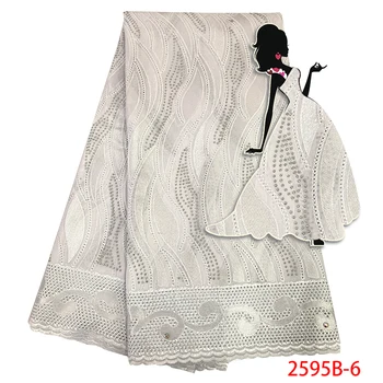White African Lace Fabric With Stones High Quality Swiss Voie Lace Fabric Soft African Cotton Lace Fabric For Women 2595b
White African Lace Fabric With Stones High Quality Swiss Voie Lace Fabric Soft African Cotton Lace Fabric For Women 2595b